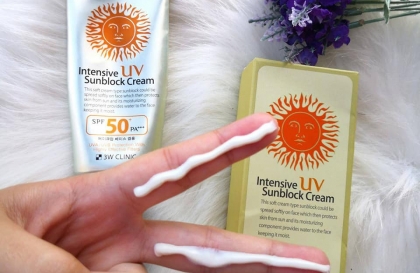 Review Kem Chống Nắng 3W Clinic Intensive UV Sunblock Cream